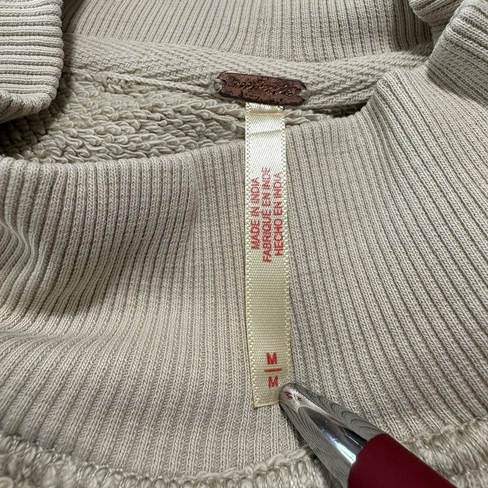 Free People Diana Sweatshirt In oatmeal combo - Picture 4 of 6